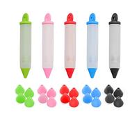 5 Stylos De Décoration, Avec 20 Têtes De Rechange, Outils De Cuisson, Outils De Décoration Alimentaire, Réutilisables