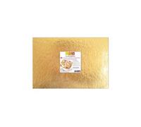 ScrapCooking - Kit 5 supports à gâteaux rectangulaires 30 x 20 cm carton réversible doré/noir