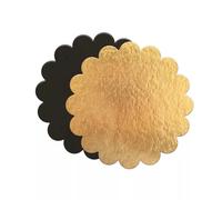 5 Supports gâteaux fins or/noir ronds cannelés D24cm ScrapCooking