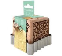 SCRAP COOKING 5139 Tampon Pâtisserie en Bois à Motifs Décoratifs Maison-avec 1 Découpoir Emporte-Pièce Biscuit & Cube Déco avec 5 Faces Gravées en Relief-Moule Décoration-5139