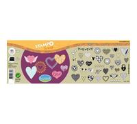 5 Tampons Stampo Scrap Coeurs
