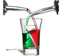 5 Verres shooters twister à double compartiment double chambre Multi G