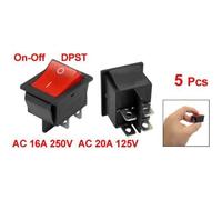 5 x AC 16A-250V 20A-125V Marche-Arret 4 Broches DPST Interrupteur a bascule