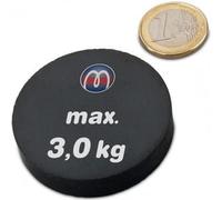 5 x Aimant Rond en Ferrite Puissant Ø 50.0 mm x 10.0 mm Y35 - force d'adhérence 3,0 kg - 5 pièces - Aimant circulaire en céramique