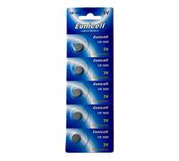 5 x CR1025 3 V Lithium Pile Bouton (1 Blister - -- Eunicell marque ercard A 5 Piles) - --