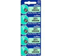 5 X MURATA 371 SR69 AG6 SR920SW Argent Oxyde 0% Mercure Batterie Montre [1 Bande of 5 Piles ]