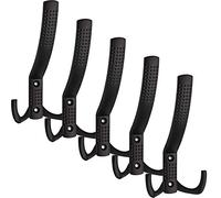 5 x Patères JASMIN noir 143 x 76 x 67 mm Entraxe 32 mm Porte-manteaux Crochets de SO-TECH