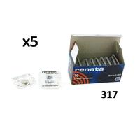5 x Renata Pile de Montre 0% Mercure Oxyde d’Argent, 317 (SR516SW)