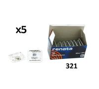 5 x Renata Pile de Montre 0% Mercure Oxyde d’Argent, 321 (SR616SW)