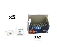 5 x Renata Pile de Montre 0% Mercure Oxyde d’Argent, 397 (SR726SW)