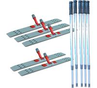 5 x supports pliants avec manche télescopique pour serpillière nettoyage du sol serpillière 80 cm