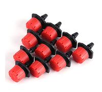 50/100/150 Pcs Réglable Jardin Irrigation D'arrosage Débit Goutte Tête Goutte à goutte Fleur Usine Outils Tête Fits 1/4 '' Tuyau Rouge(50 Pcs)