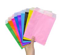 50/100 pièces/couleur cadeau Kraft sac en papier bonbons pain Snack alimentaire sac de sécurité anniversaire mariage cadeau emballage sac invité emballage Mixed 4 color
