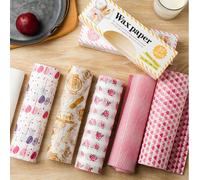 50/100 pièces Papier sulfurisé pour la cuisson, pour les cookies, sandwiches, hamburgers, frites - Convient pour la Saint-Valentin, les festivals, Thanksgiving - Essentiel pour la cuisine et les resta