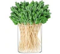 50/100 pièces Piques à cocktail en forme de cactus, brochettes en bambou naturel de 4,7 pouces, convient pour les amuse-gueules, les fêtes d'été, les fêtes, les fêtes de remise des diplômes, les gâtea