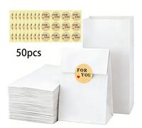 50/100 pièces Sacs en papier kraft marron mini, sacs d'emballage durables, sacs à lunch en papier, sacs de shopping, convenant pour les bonbons, les collations, le pain, le pop-corn, les mariages, les