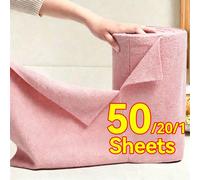 50/20/1 pièce Chiffon de nettoyage en microfibre épaissi, chiffon sans peluches hautement absorbant, serviette durable lavable en machine, convient pour la maison la cuisine la voiture, lingettes de n