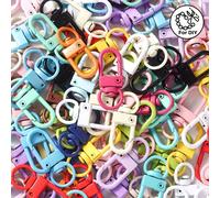 50-200 pièces Crochets de porte-clés en métal brillant de couleur aléatoire, fermoir pivotant durable, convient pour les bijoux DIY et les accessoires de sac, style mignon Y2K 50 pièces,5,500,30,20,50
