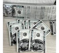 50/25 pièces Sacs de rangement imprimés de dollars américains, sacs à fermeture éclair auto-scellants, sacs en film de polyester réutilisables, anti-odeurs, imperméables, auto-scellants, convenant pou