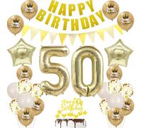 50 anniversaire homme femme décoration ballon 50.anniversaire or décoration anniversaire 50 ans homme ballons cake topper or pour 50 anniversaire homme fête décoration 50 anniversaire femme
