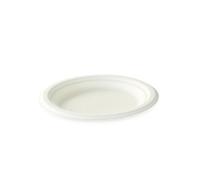 50 ASSIETTES RONDES CANNE À SUCRE 18CM BLANC- VAISSELLE DE FÊTE