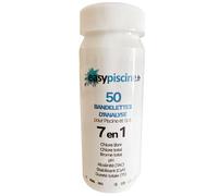 50 bandelettes d'analyse easyPiscine 7 en 1 pour piscine et spa