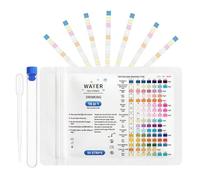 50 Bandelettes de Test d'Eau Potable 16 en 1 avec Compte-Gouttes | Bandelette PH Piscine Bandes, Analyse de La Qualité Dureté Totale Plomb Cuivre Métaux Lourds, pour Aquarium Fontaines Puits