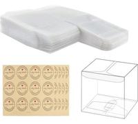 50 boîtes-cadeaux transparentes en plastique pour les mariages et la Saint-Valentin, 8 x 8 x 8 cm