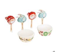 50 caissettes cupcakes 25 piques Noël - 5 five simply smart