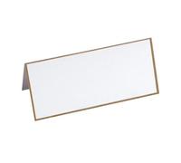 50 chevalets bordés or, 44x96mm plié, 320g - extra blanc