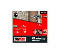 50 Chevilles métalliques à expansion MOLLY Diamètre 4x33mm avec vis M4