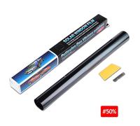 50 % clair 300x50cm-Rouleau de Film Teinté Noir pour Vitres de Voiture, Autocollant de Protection UV Solaire,
