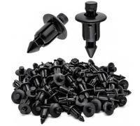 50 Clips Carénage 6mm Rivets Plastique Fixation Panneaux Auto Moto | Attaches Push Universelles pour Pare-Chocs, Portes, Ailes et Garnitures Auto Moto, Rivets Plastique de Remplacement