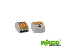 Wago Borne de connexion 222-413 3 conducteurs pour fils souples et rigides X10 gris