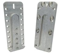 50 Connecteurs UV20 pour Bois/Bois 70 x 30 x 16 mm - Aluminium - D-Work