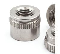 50 Ecrous Crantes à Sertir à Tête Affleurante M6 mm - Inox A2 - D-Work