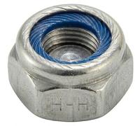 50 Ecrous Hauts Hexagonaux Indéssérables avec Bague Nylon 3 - 0 mm - DIN 982 - ISO 7040 - Inox A4 - D-Work