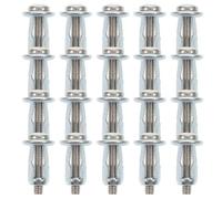 50 Ensembles Ancrage Creux M4x20 à Ailettes, Acier Zingué | Double Expansion, Résistance à Corrosion, pour Panneaux Minces et Blocs, Installations D’éclairage