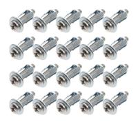50 Ensembles Boulon D'expansion à Pétale M4x20 | Acier Zingué, Action Double Expansion, Résistance à Rouille, pour Plaques de Plâtre et Blocs, Argenté