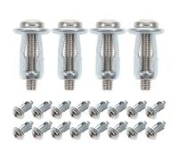 50 Ensembles Cheville à Expansion à Pétale M4x20 | Ancrage à Double Expansion, Installation Simplifiée, Usage pour Cloison Sèche et Blocs, Finition Argenté