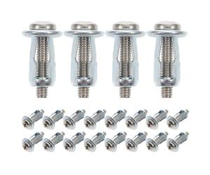 50 Ensembles Cheville à Expansion à Pétale M4x20 | Ancrage à Double Expansion, Installation Simplifiée, Usage pour Cloison Sèche et Blocs, Finition Argenté