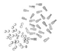 50 Ensembles Clips D'étagère Cuillère en Acier Laminé à Froid | Bavure Métallique, Surface Lisse, Installation Facile, pour Vitrine et Bibliothèque, Accessoires de Connexion