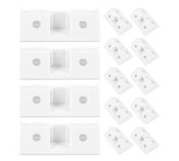 50 Ensembles Équerre D’angle en Plastique avec Cache | Structure Renforcée à Angle Droit, Finition Blanche Soignée, Connecteur Discret pour Panneaux Bois et Séparations Intérieures