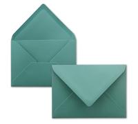 50 enveloppes à lettre - Lagunenblau - DIN C6 - 114 x 162 mm - Kuverts avec collage humide sans fenêtre pour cartes de vœux et invitations - FarbenFroh by GUSTAV NEUSER