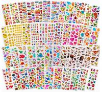 50 Feuilles Gommettes Enfants 2Ans 3 Ans 3D Autocollant Stickers Animals DIY Scrapbooking Cadeau 1000+pcs