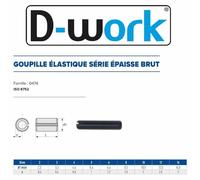 50 Goupilles Elastiques Epaisses D. 12 x 50 mm - 8752 - Brut - D-Work