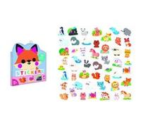 50 grandes gommettes animaux Orange