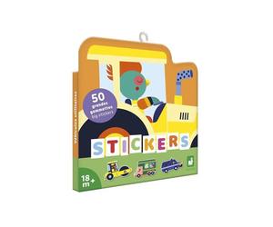 50 Grandes Gommettes Stickers Véhicules - Janod