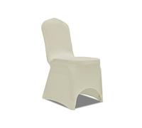 vidaXL 50 Housses de Chaise Extensibles Crème