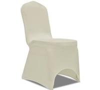 vidaXL 50 Housses de Chaise Extensibles Crème